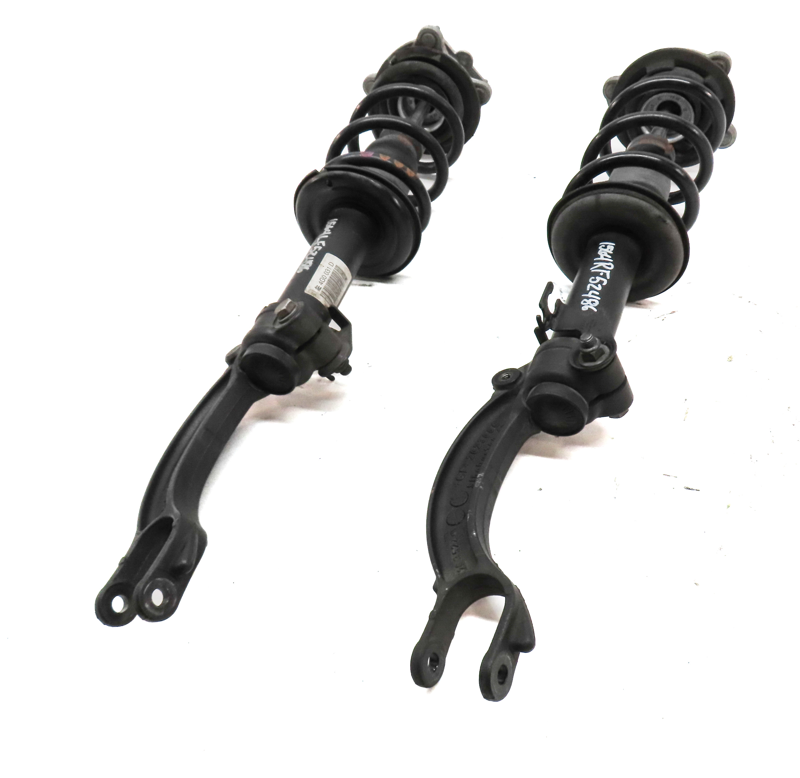 12-17 AUDI A6 A7 (C7 4G8) FRONT LEFT & RIGHT STANDARD SUSPENSION SHOCK STRUT SET — exact item pictured